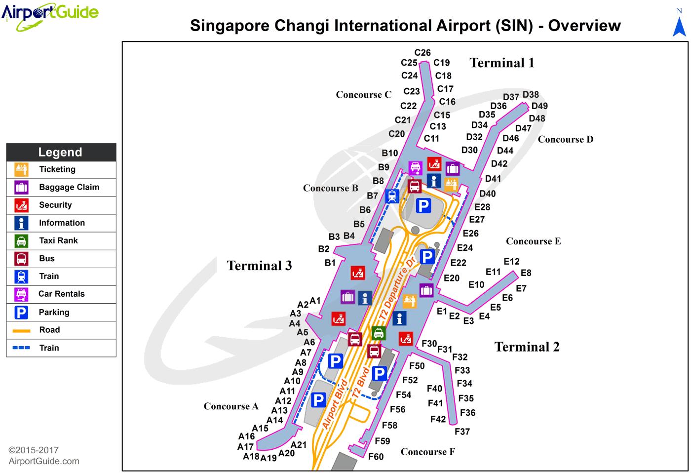 Singapore Airport Map 