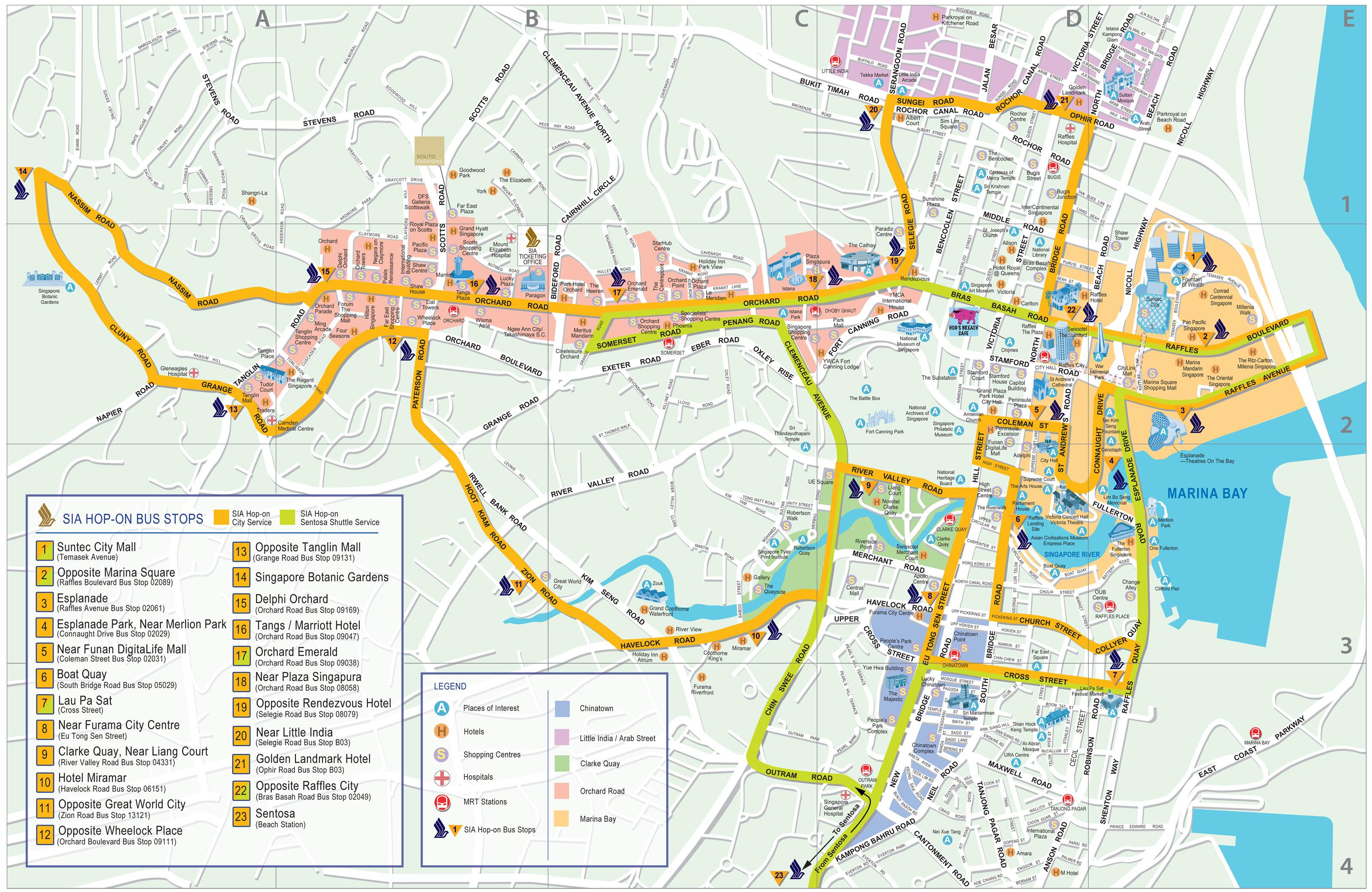 City Street Map Of Singapore