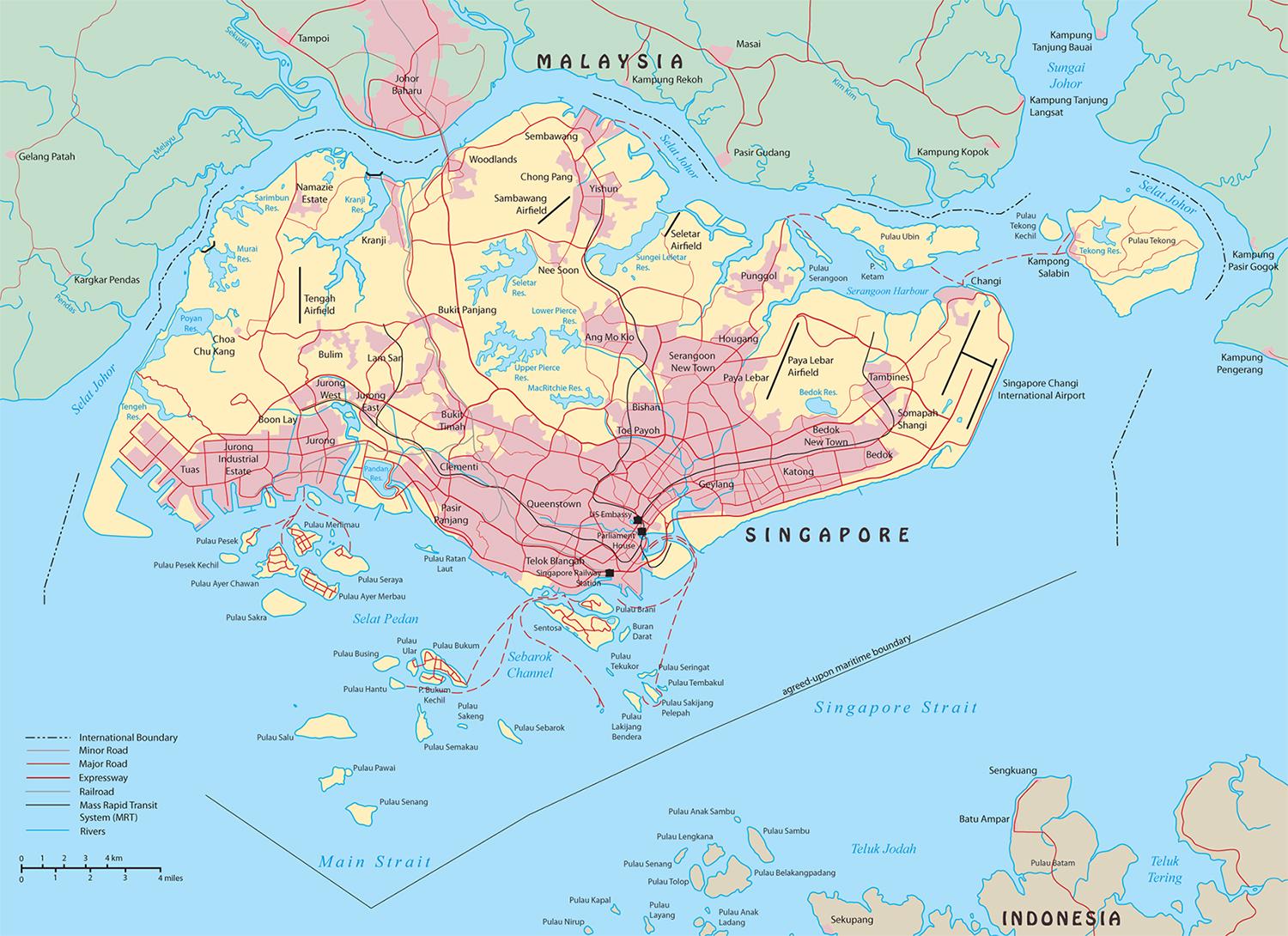 Large Detailed Road Map Of Singapore Large Detailed Road Map Maps Of ...
