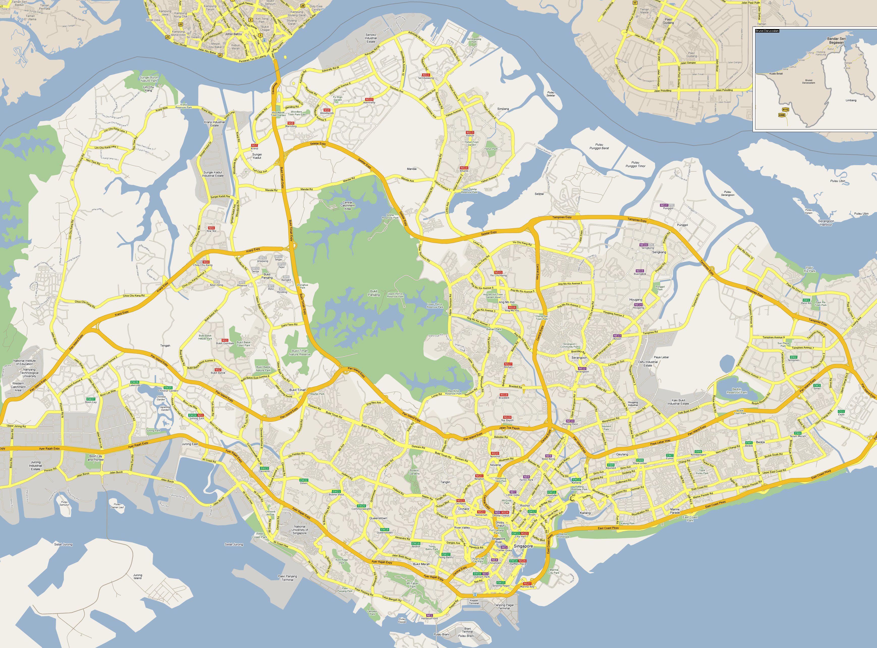 Map Of Singapore With Street Names Maps Of The World | Images and ...