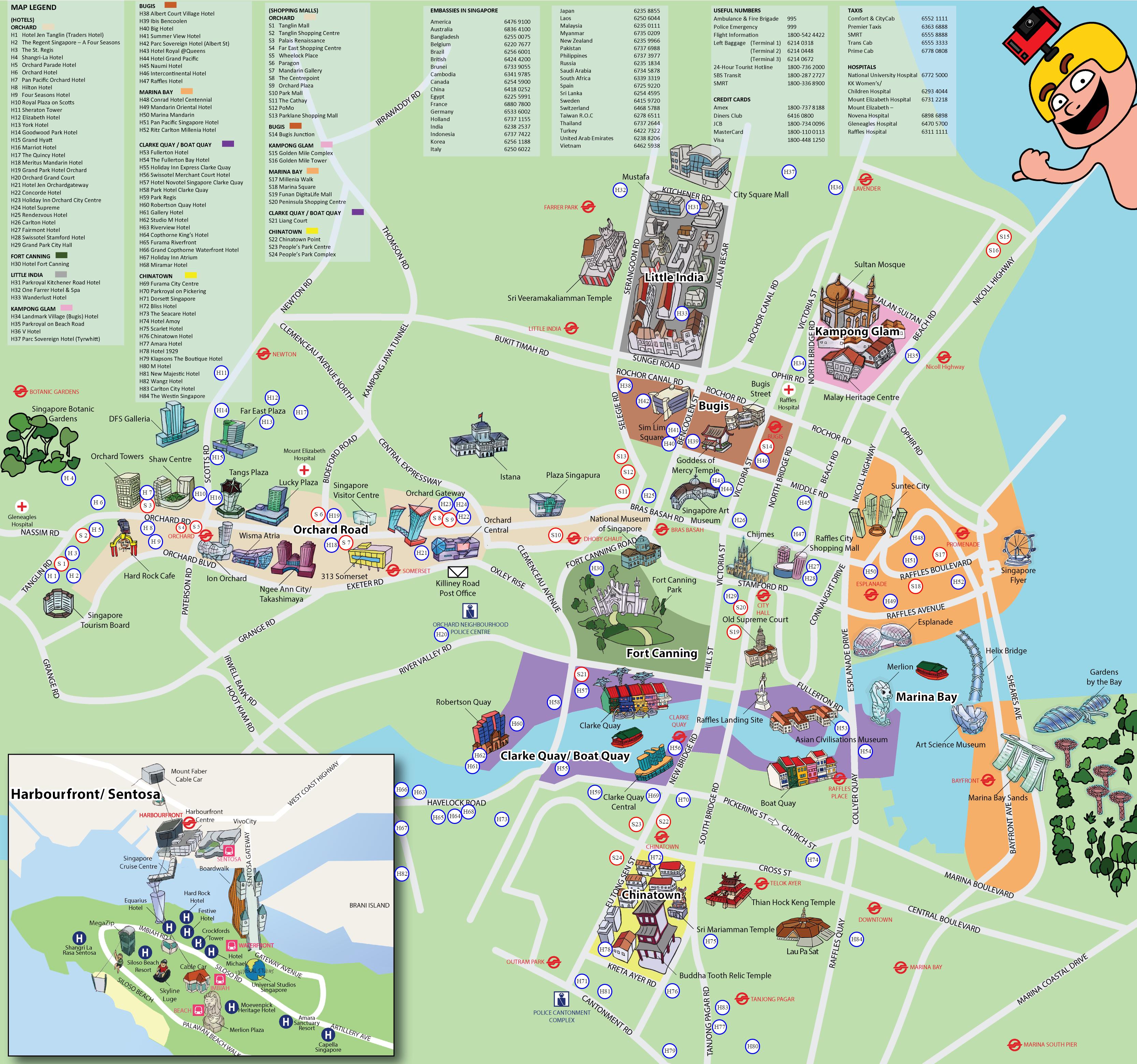 travel map of singapore