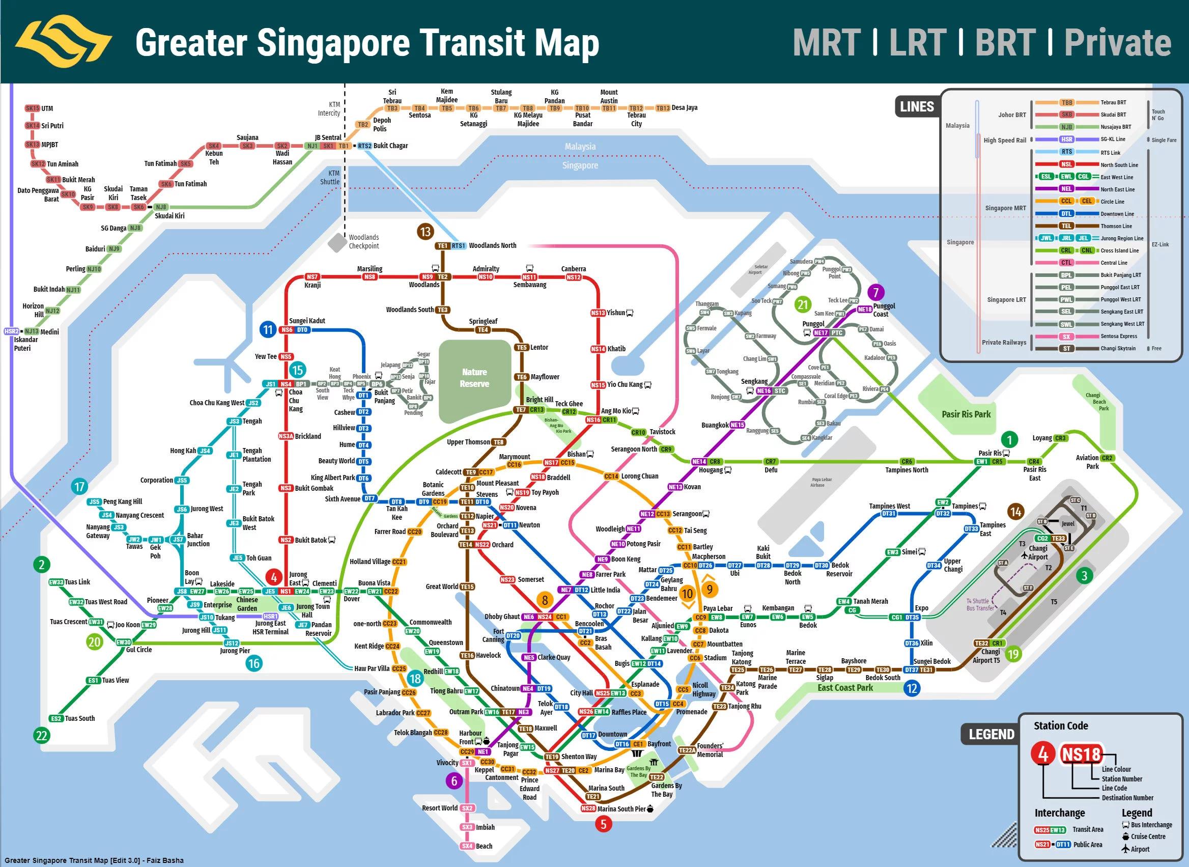 Singapore Bus Routes Map