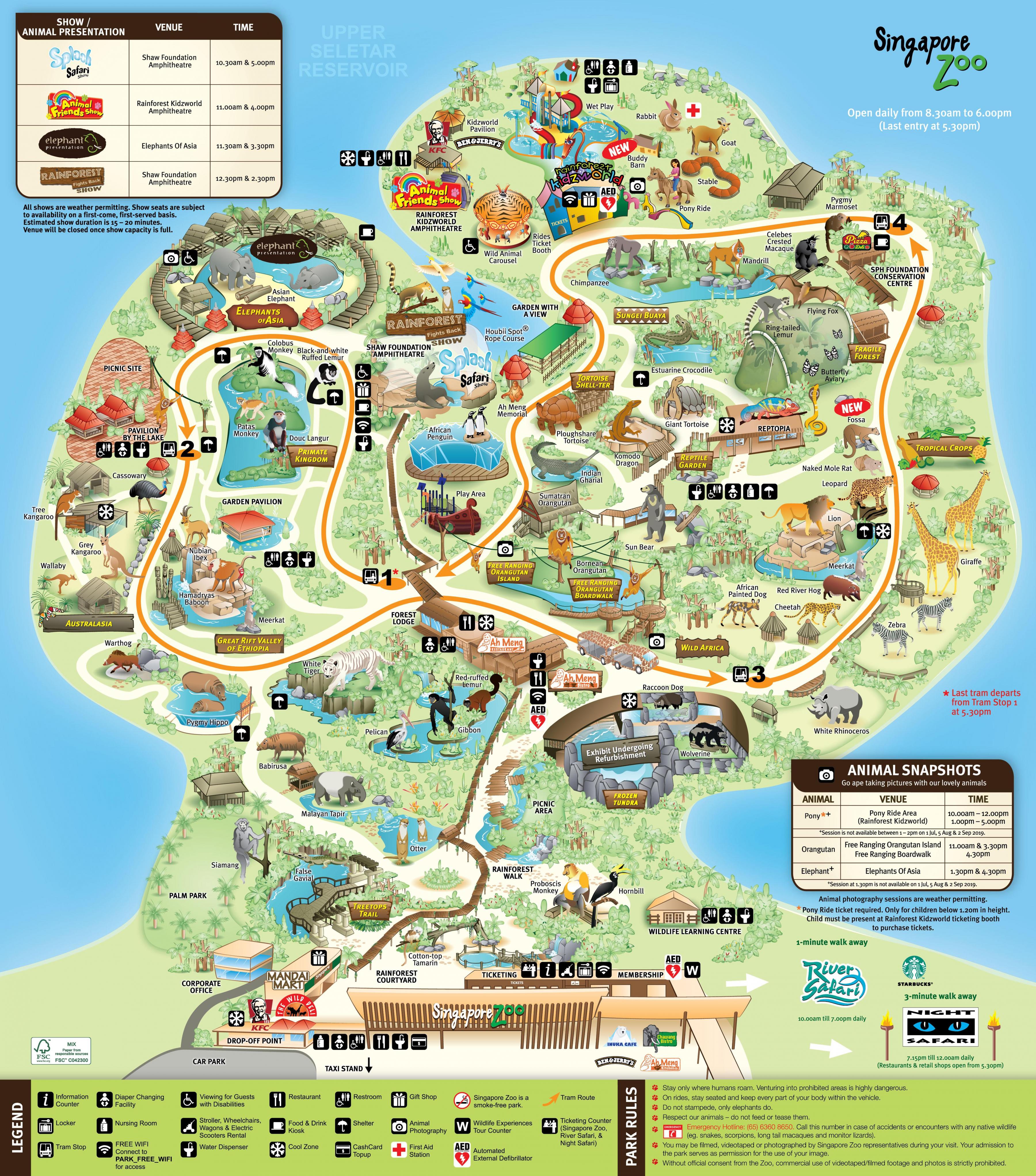 Map Of Singapore Tourist Attractions