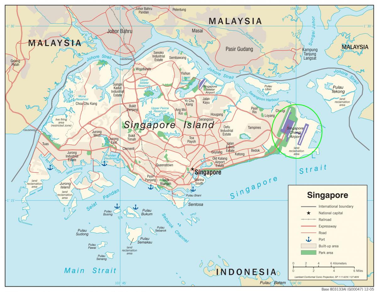 Singapore airports map