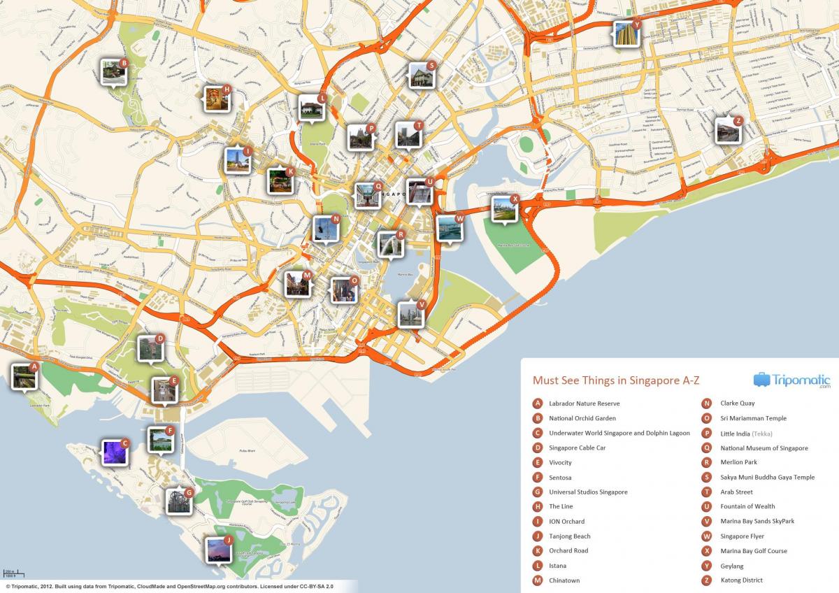 Singapore sights map