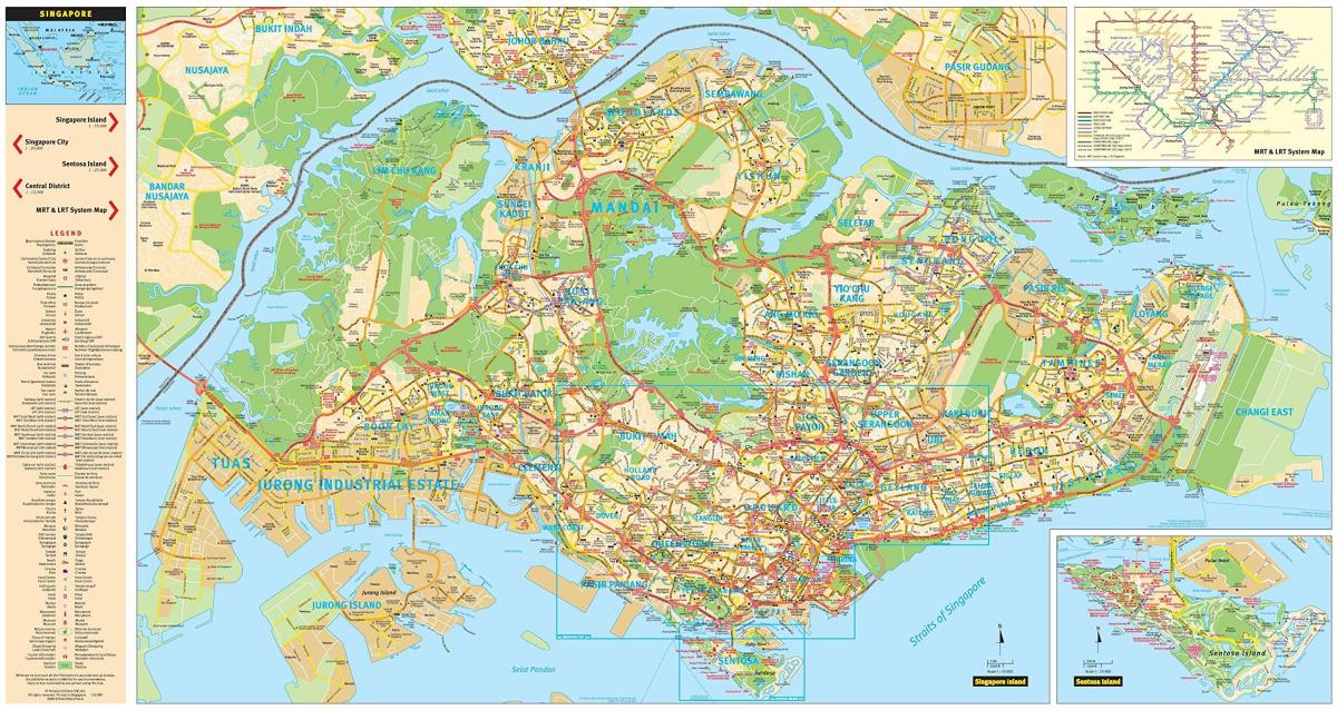 Singapore neighborhoods map