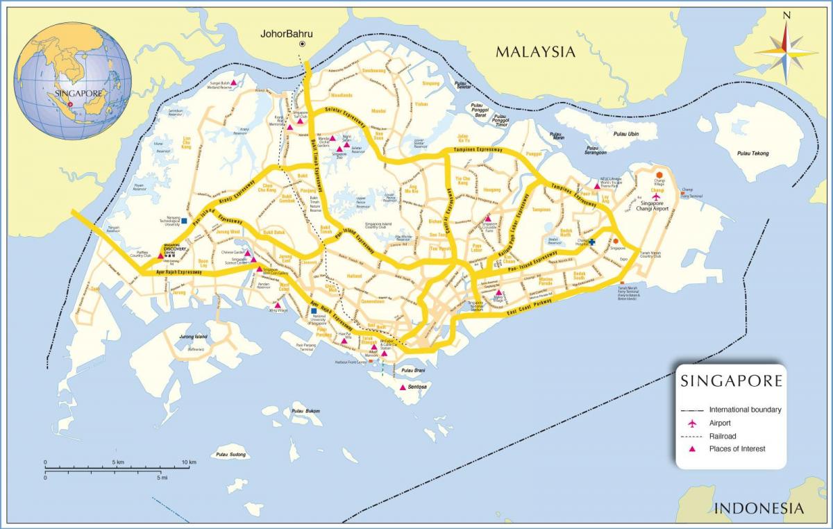 Singapore on Singapore map