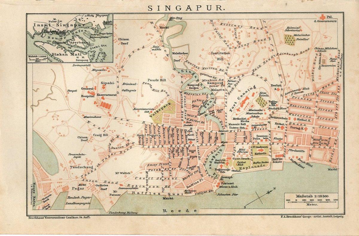 Singapore antique map
