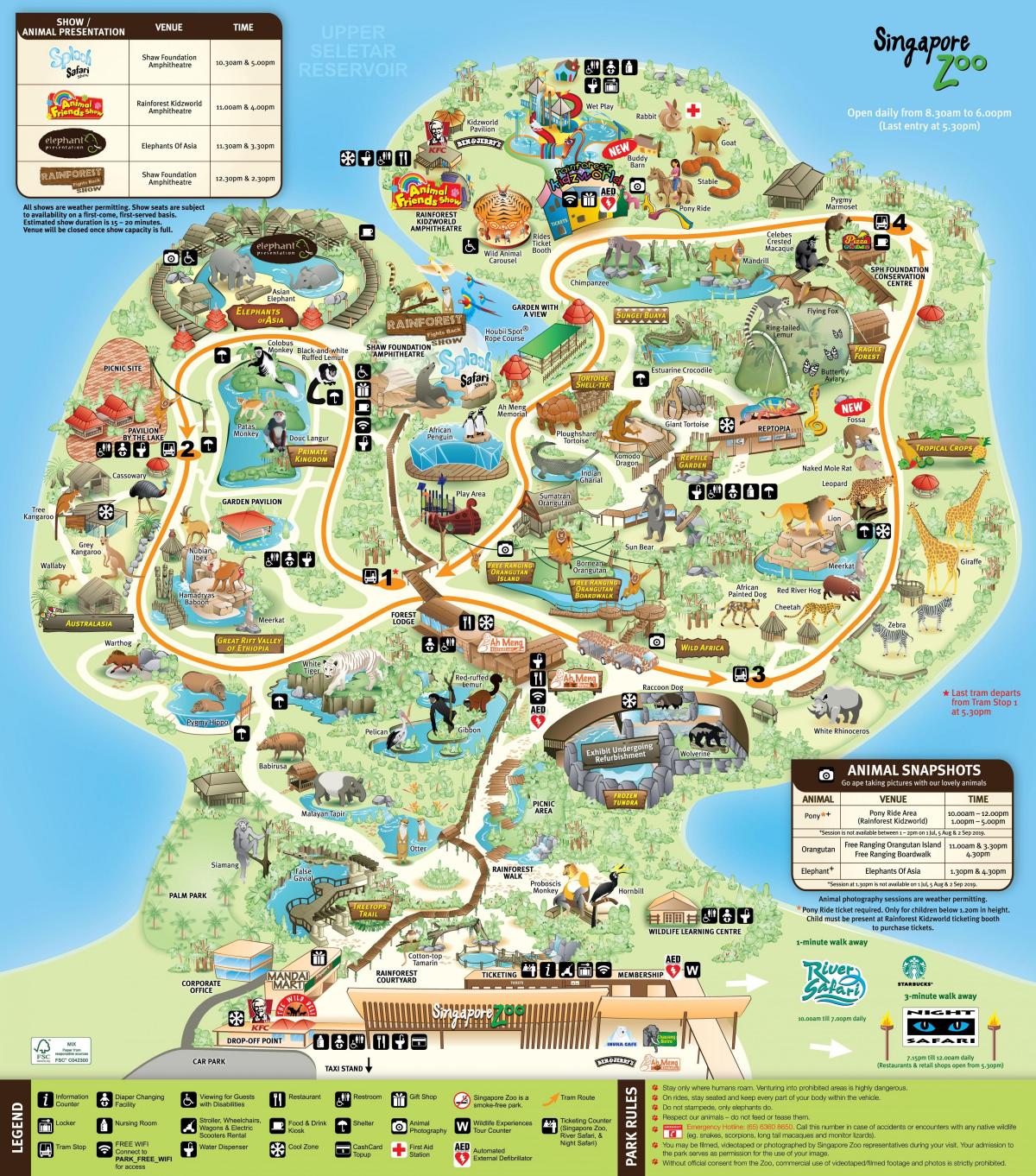 Singapore zoo park map